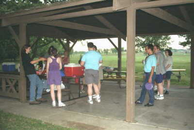 eating at the shelter